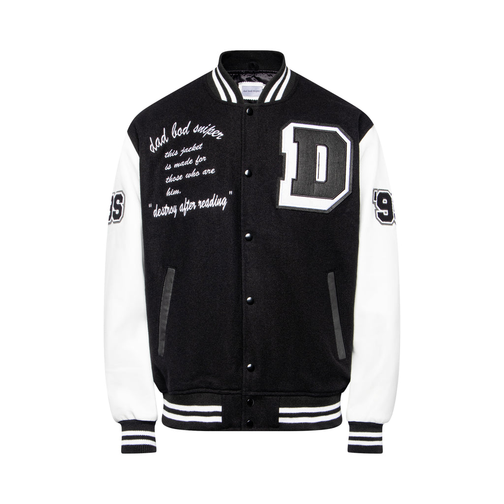 DBS Men's Varsity Jacket — dad bod sniper